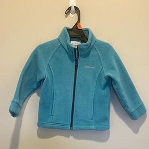 Columbia Fleece Jacket Aqua Blue Unisex Toddler’s Size 2T Outdoor Hiking Camping